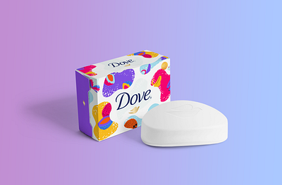 Redesign of Packaging Design for Dove. banana beauty branding coconut colorful cream illustration packaging