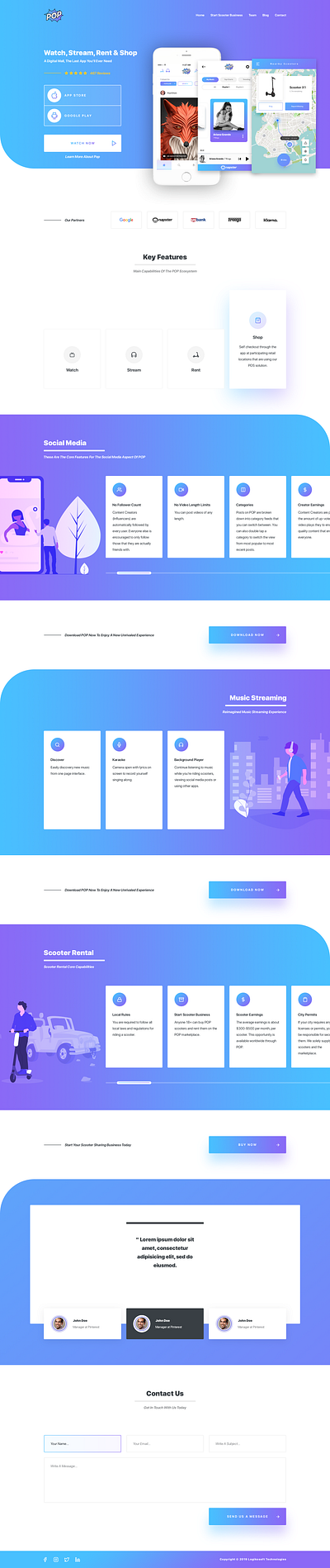 POP App landing Website devsmoni devsmonibd dividesign diviexpert elementor elementor pro psd template psdtodivi psdtowordpress skmoni