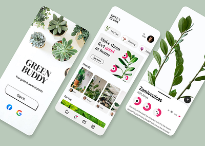 Green Buddy app graphic design