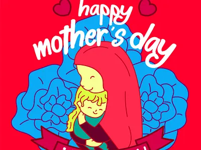 happy mother's day with text i love you mom, vector background i app branding day design happy happy holidays happy mothers day icon illustration logo minimal mom mother vector