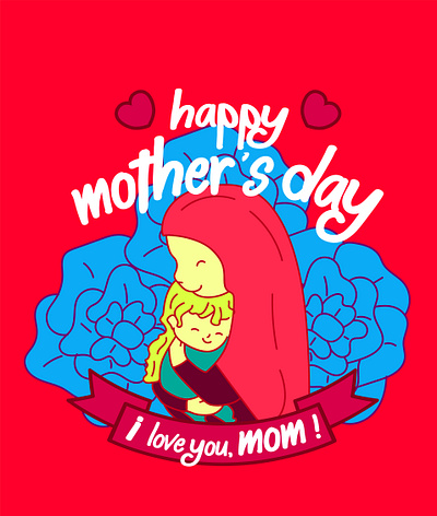 happy mother's day with text i love you mom, vector background i app branding day design happy happy holidays happy mothers day icon illustration logo minimal mom mother vector