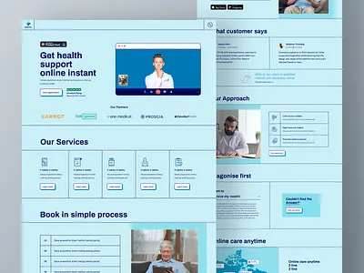 Telemedicine landing page ui abstract shapde design startup android booking creative design dashboard doctor patient online google dribbble design health app healthcare healthtech medical illustration ios landing page mobile app mobile app design old care product template design kits ui ux webdesign website