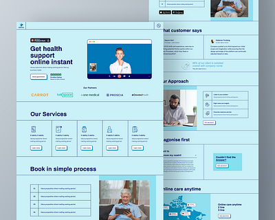 Telemedicine landing page ui abstract shapde design startup android booking creative design dashboard doctor patient online google dribbble design health app healthcare healthtech medical illustration ios landing page mobile app mobile app design old care product template design kits ui ux webdesign website