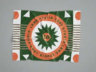 Land Studio 10 year Flag flag landsudio shapes