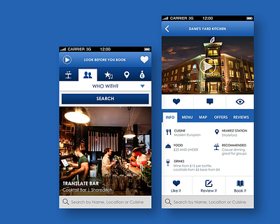 restaurant app app design flat ui ux