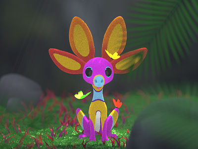 NVIDIA Studio unofficial mascot 3d alejibre challenge character creature illustration mascot nvidia render