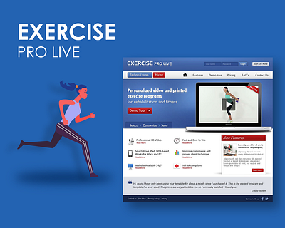 fitness website UI