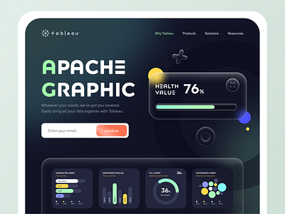 Tableau - visual analytics platform redesign agency app design artworking branding colorful course darkmode dashboad design digital illustration interface landingpage project shadows ui uiux vector visualization website