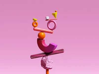 Balance 2 3d abstract c4d composition octane octanerender