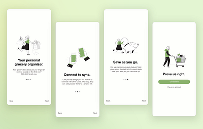 Onboarding UI Design App app branding design green illustrator inspiration ui inspo minimal ui ui design uiinspiration ux website