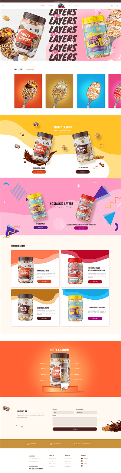 Shopify Store Design colorful e commerce food shopify