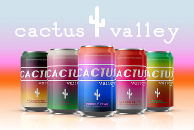 Cactus Valley Can Mock-Ups brand mockup branding design graphic design illustrator logo mockup photoshop sparkling water