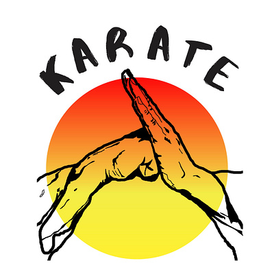 Karate logo illustration for website or T shirt design illustration logo sports branding sports design sports logo sportswear template tshirt tshirts web