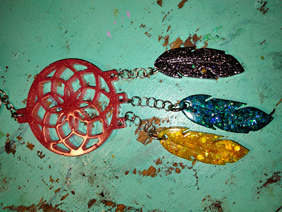 Dream catcher keychains beautiful dream catcher dreams glitter keychain