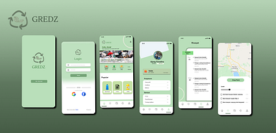 Waste Recycling Apps design ui