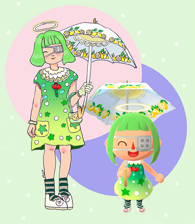 Jelly Dress animal crossing confeti fashion fun gaming illustration lolita lolita fashion pocket camp videogame