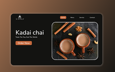 Tea concept website design branding chai design flat logo minimal tea typography ui ux
