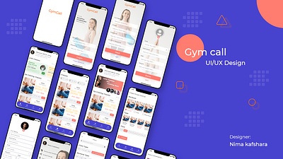 Gymcall app adobe illustrator adobe xd branding graphic design ui ux