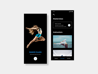 Dance Class UI app branding design minimal ui ux web website