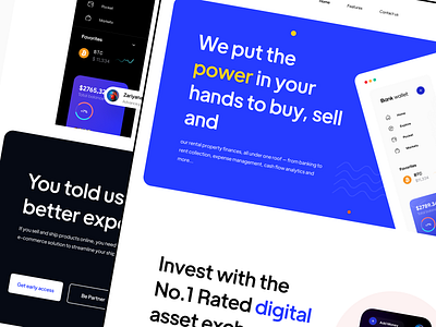 Financial landing page branding business clean design design finance finance app icon illustration landing page landing page design minimal typography ui ux