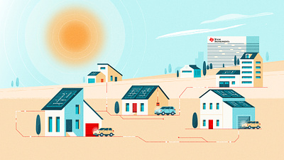 Video still from a project about semiconductors and solar energy animation illustration video