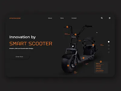 Smart Scooter - Animation animation design design landingpage scooter uidesign uidesigner ux ux ui uxui uxuidesign webdesign webdesign animation website website builder website concept website design websites