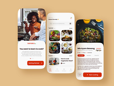 Dapurku Cooking App cook cooking cooking app mobile app mobile design mobile ui ui uidesign uiux ux uxdesign