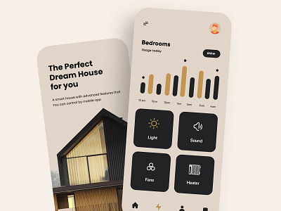 Smart Home Mobile App Design app card interface minimal mobile mobile app mobile app design mobile apps mobile design mobile ui mobileapp mobileappdesign smart house smarthome typography ui uiux ux ux ui design