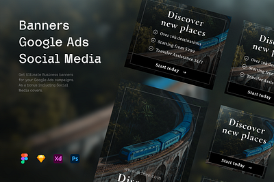 Blog and Travel - Banners ads adsence banners blog blogger blogging cover instagram post social media story travel travel banner traveling twitter