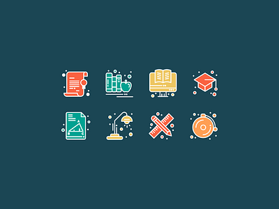 Custom icons for an online learning platform branding dashboard dashboard design design icon icon design icon set iconography icons iconset online learning platform product product design visual identity