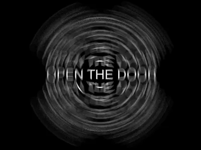 Open The Door adobe after effect animation animation after effects clean design experiment experimental graphic design helvetica kinetic kinetic type kinetic typography minimal modern moving type texture type typographic typography