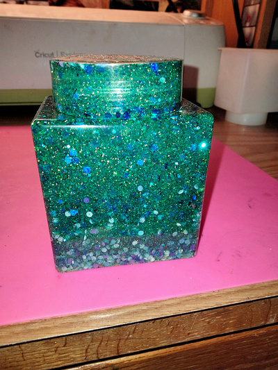 Glitter storage container containers small box storage