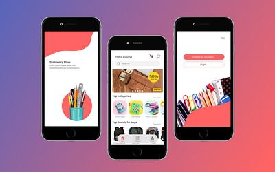 Stationery app app cards ui design icon illustration logo stationery ui