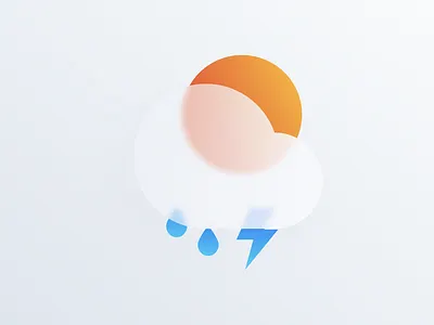 Weather Icon 1 glass effect glassmorphism icon logo weather icon
