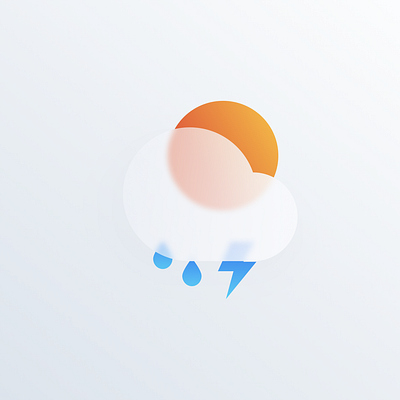 Weather Icon 1 glass effect glassmorphism icon logo weather icon