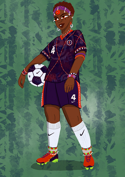 Maasai Goal african african art black black art football illustration kenyan art maasai nike sports