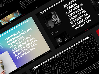 Gaffa Website artistic readymag theater ui ux webdesign website website concept websites