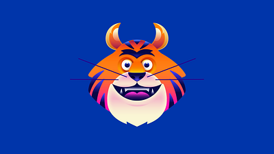 TIGRE adobe character gradient illustration tiger tigre vector