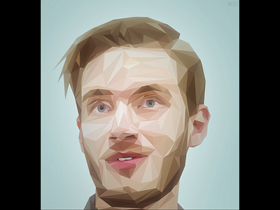 Felix design face felix kjellberg illustration low poly lowpolyart pewdiepie vector youtuber