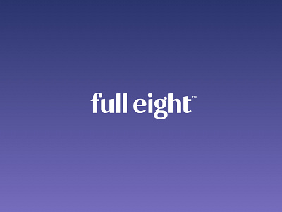 FullEight visual identity: Primary logo brand design brand identity branding clean full eight fulleight haelsum logo logo design logotype purple rls sleep