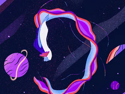 Galactic Mermaid branding digital artwork galactic illustration mermaid procreate art sci fi social media universe whimsical illustration