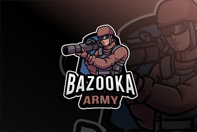 Bazooka Army Logo Template soldiers