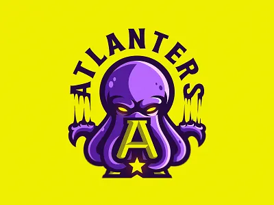 Atlanters atlanters dmitry krino esportslogo kraken mascot mascot logo octo octopus squid
