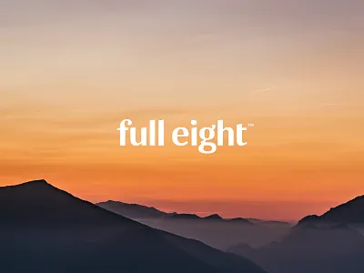 FullEight visual identity: Kind words brand design brand identity branding clean full eight fulleight haelsum logo logo design logotype rls sleep sunrise sunset