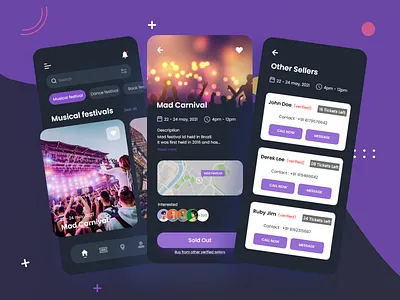 Purchase Concert Tickets App 🎟️ adobe xd app deisgn application colors concert app concert tickets dailyui design designer gradients mobile app mobile app design ui ui designer uidesign uiinspiration uiux ux ux designer uxdesign