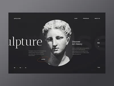 Sculpture - Web concept art concept design history minimalist sculpture simple ui ux web design webdesign website