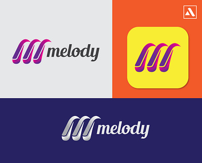 Melody modern m letter logo abstract abstract logo abstractlogo branding logo logo design logo designer logodesign m letter logo modern logo music