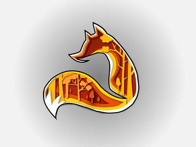 Fox adobe illustrator artist creative design design art draw fox illustration paper illustration