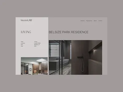 Interior Lab - Case Study animation case study clean experience home homepage interactive landing landingpage minimal motion scroll slider typography ui ui design ux web website