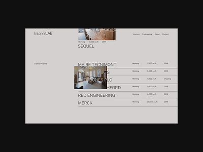 Interior Lab website - Hovers animation case study casestudy clean experience hover hover animation interaction interactive landing minimal motion motion design typography ui ui design ux web website